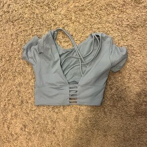 Light blue athletic top